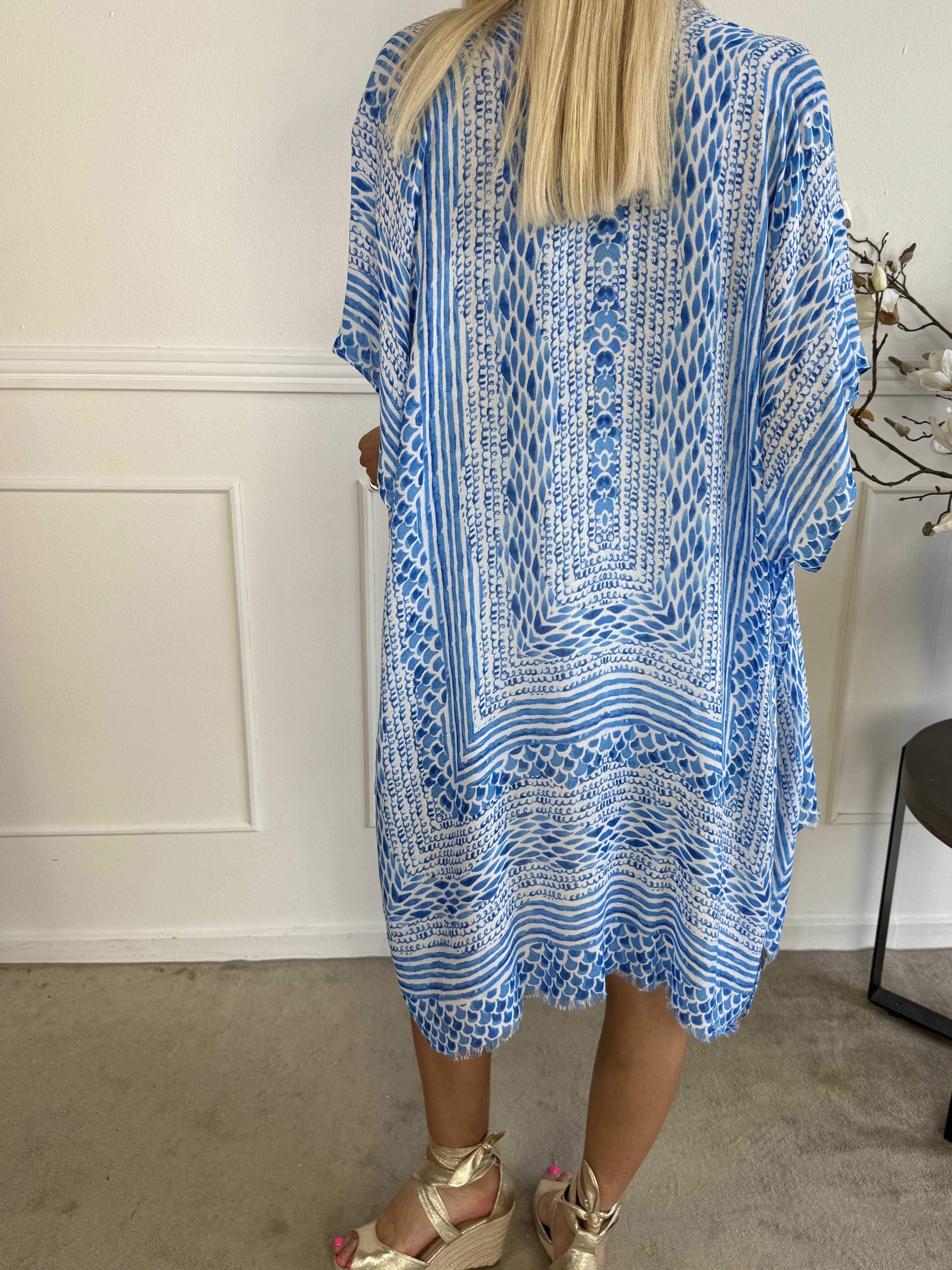 Alexandrine snake - Let og luftig kimono i bomuld